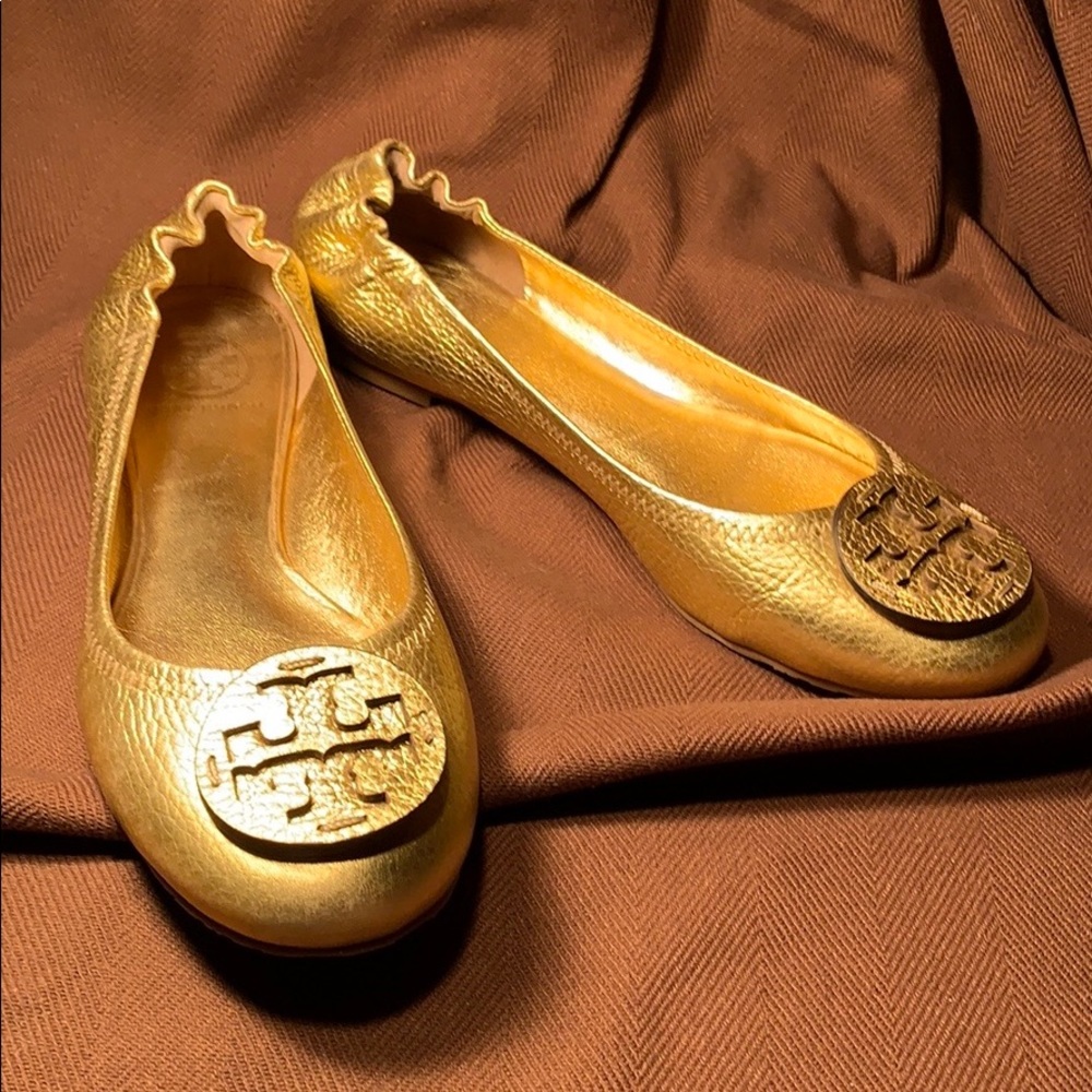 Tory Burch Gold Leather Magnificent Almost New! - Picture 13 of 15